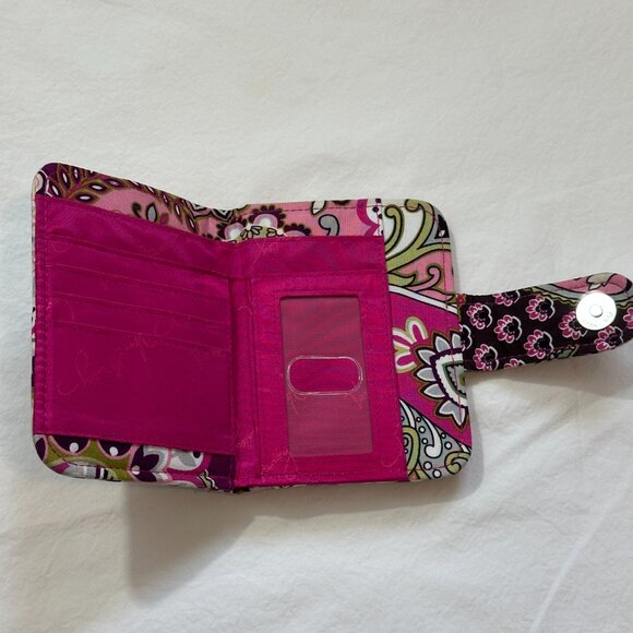Vera Bradley Euro Wallet and Brush & Pencil Case Very Berry Paisley SET EUC - Picture 2 of 9